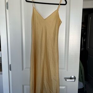 Aritzia Yellow Midi Dress